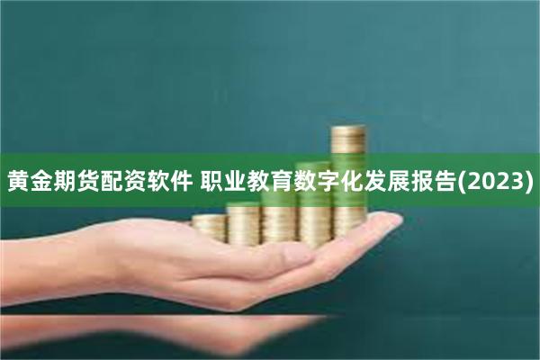 黄金期货配资软件 职业教育数字化发展报告(2023)