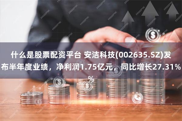 什么是股票配资平台 安洁科技(002635.SZ)发布半年度业绩，净利润1.75亿元，同比增长27.31%